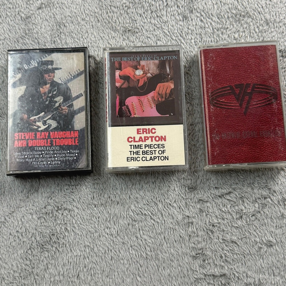 Rock‎ Cassette Lot Stevie Ray Vaughan Eric Clapton Van Halen